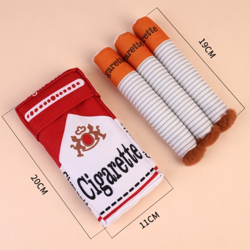 Розміри іграшки: сигарета 19 см, пачка 20×11 см
